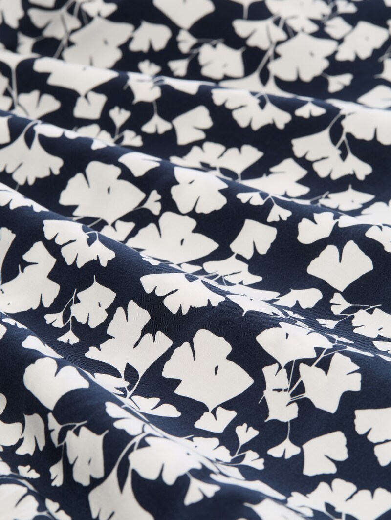 Tom Tailor Bluse mit Muster - Blue Ginkgo Minimal