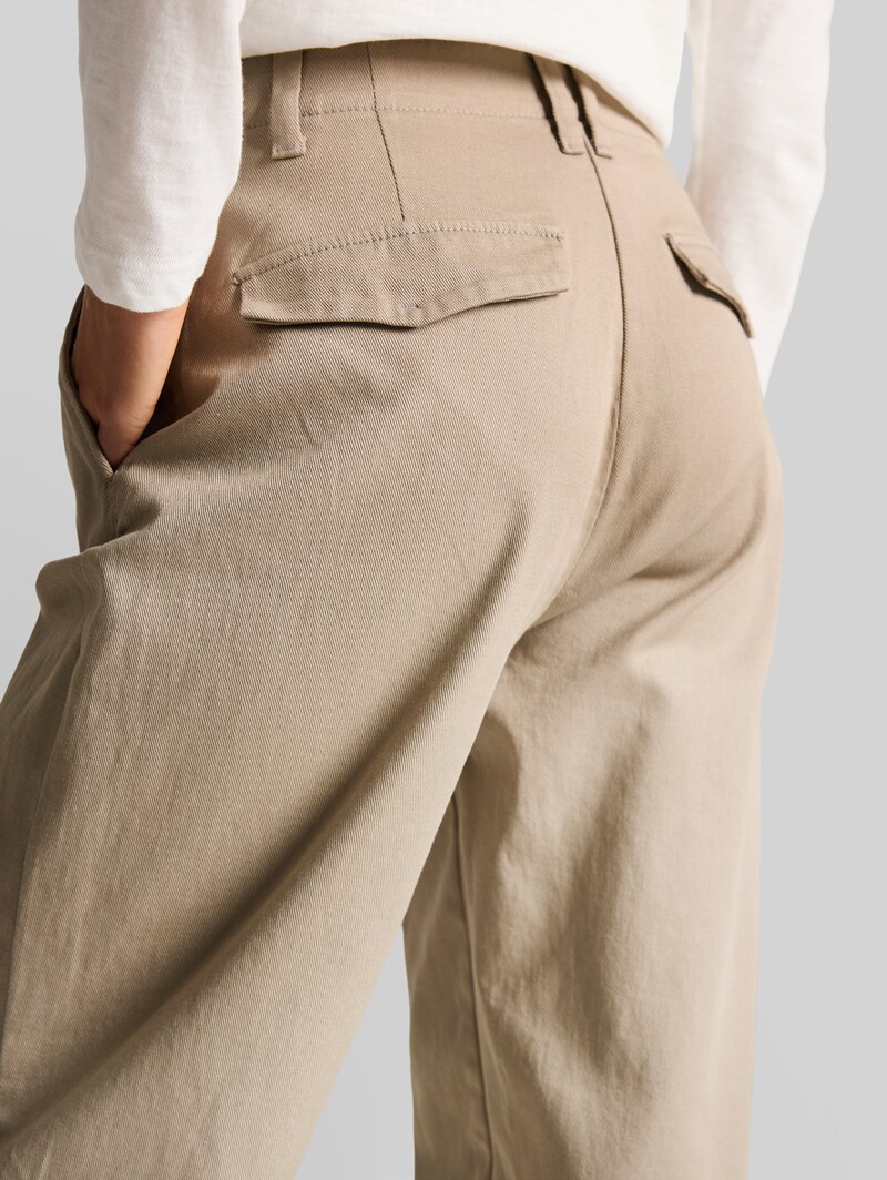 Tom Tailor Cropped Barrel Hose - Soft Taupe Grey