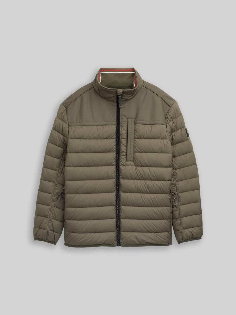 Tom Tailor Plus Size - Hybrid Steppweste mit Stehkragen - Faded Leaf Green