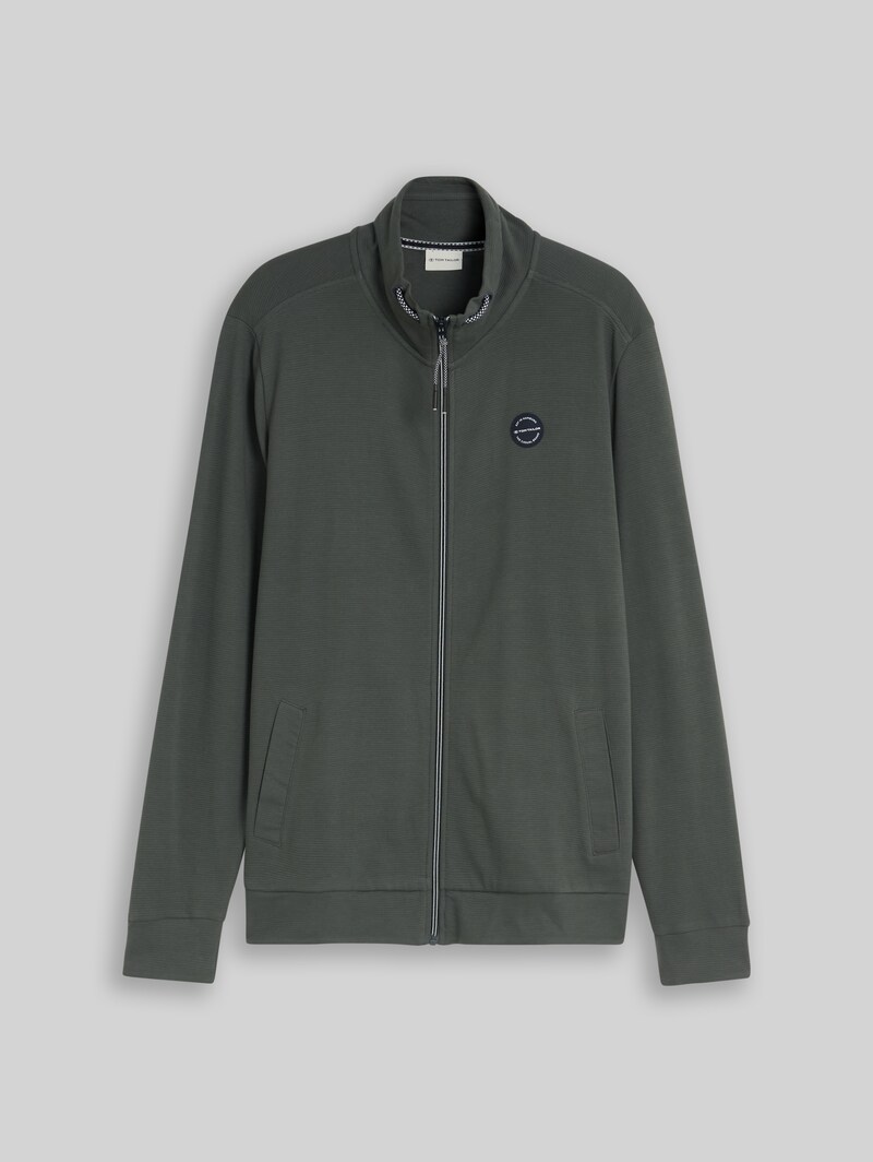 Tom Tailor Sweatjacke aus Baumwolle - Darkest Olive