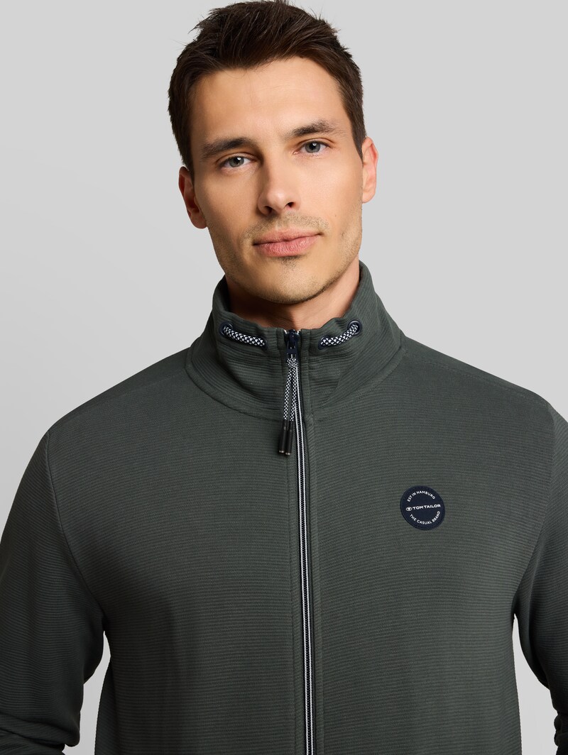 Tom Tailor Sweatjacke aus Baumwolle - Darkest Olive