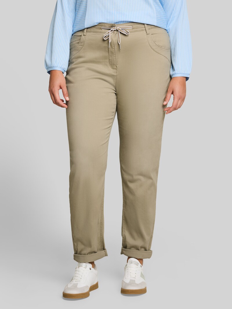 Tom Tailor Plus Size - Cropped Slim Hose - Silver Olive