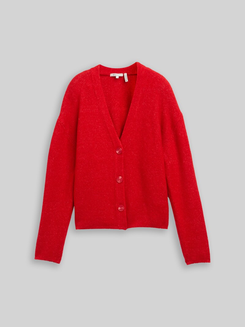 Tom Tailor Cardigan mit V-Ausschnitt - Brilliant Red