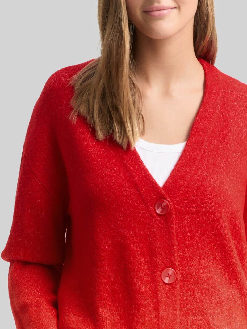 Tom Tailor Cardigan mit V-Ausschnitt - Brilliant Red