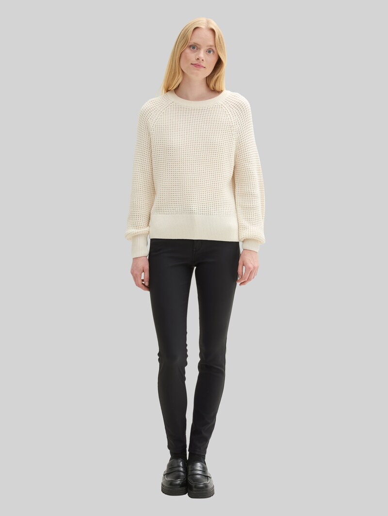 Tom Tailor TTNELA EXTRA SKINNY Coated Jeans - Coated Black Denim Tom Tailor TTNELA EXTRA SKINNY Coated Jeans - Coated Black Denim