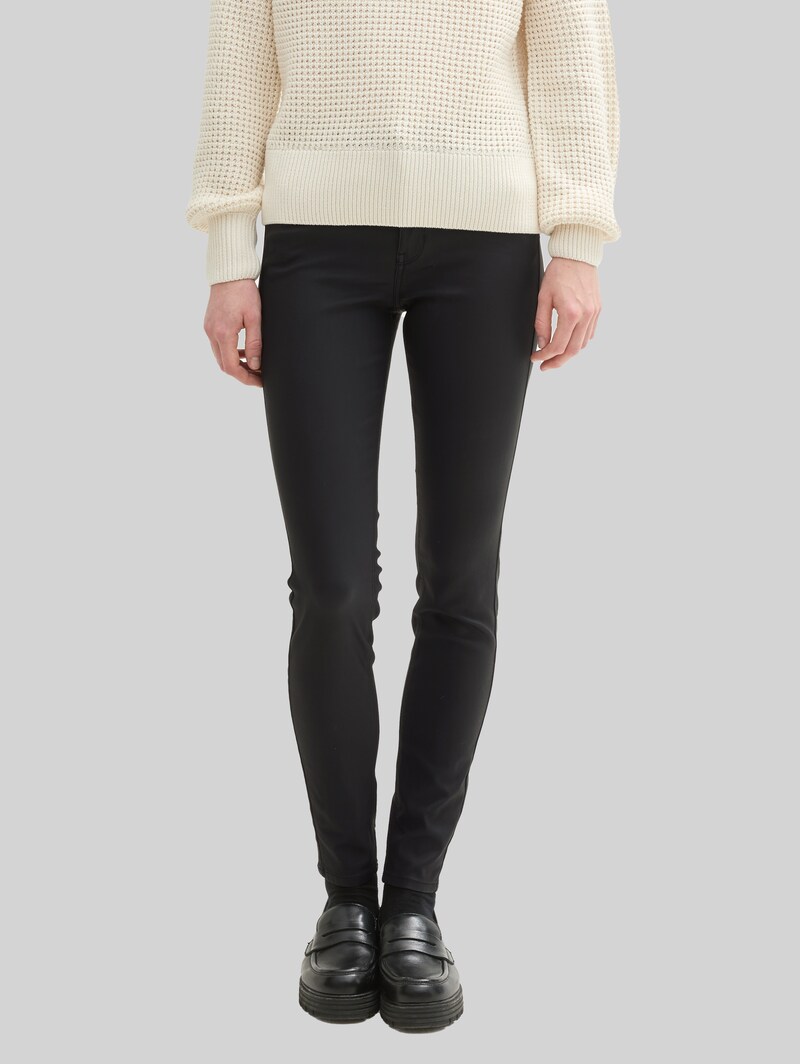 Tom Tailor TTNELA EXTRA SKINNY Coated Jeans - Coated Black Denim