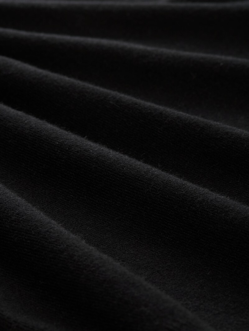 Tom Tailor Hoodie Strickpullover mit Reißverschluss - Deep Black