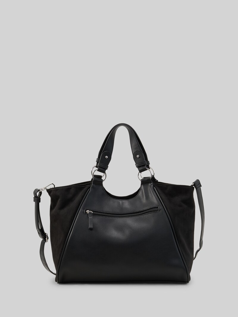 Tom Tailor TTIDRA L Shopper mit Ziernähten - Schwarz / Black