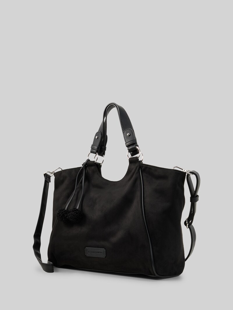 Tom Tailor TTIDRA L Shopper mit Ziernähten - Schwarz / Black