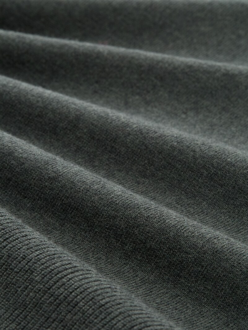 Tom Tailor Strickpullover mit Kaschmir-Anteil - Dark Olive Melange