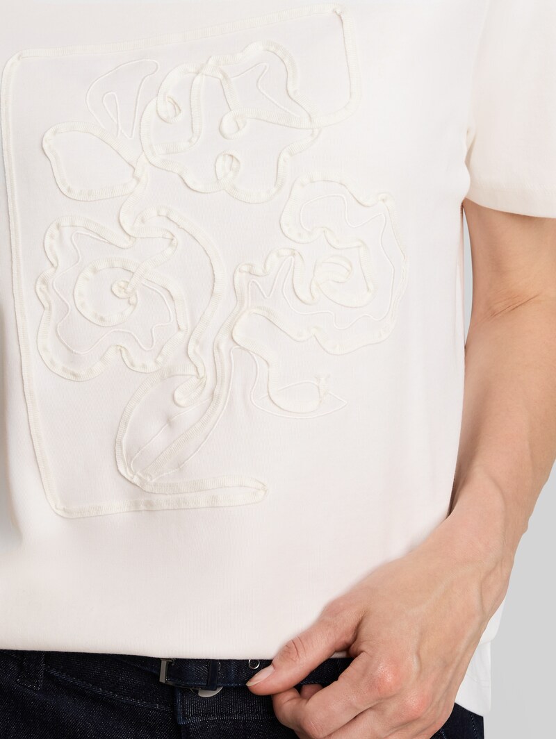 Tom Tailor T-Shirt aus Baumwolle - Off White