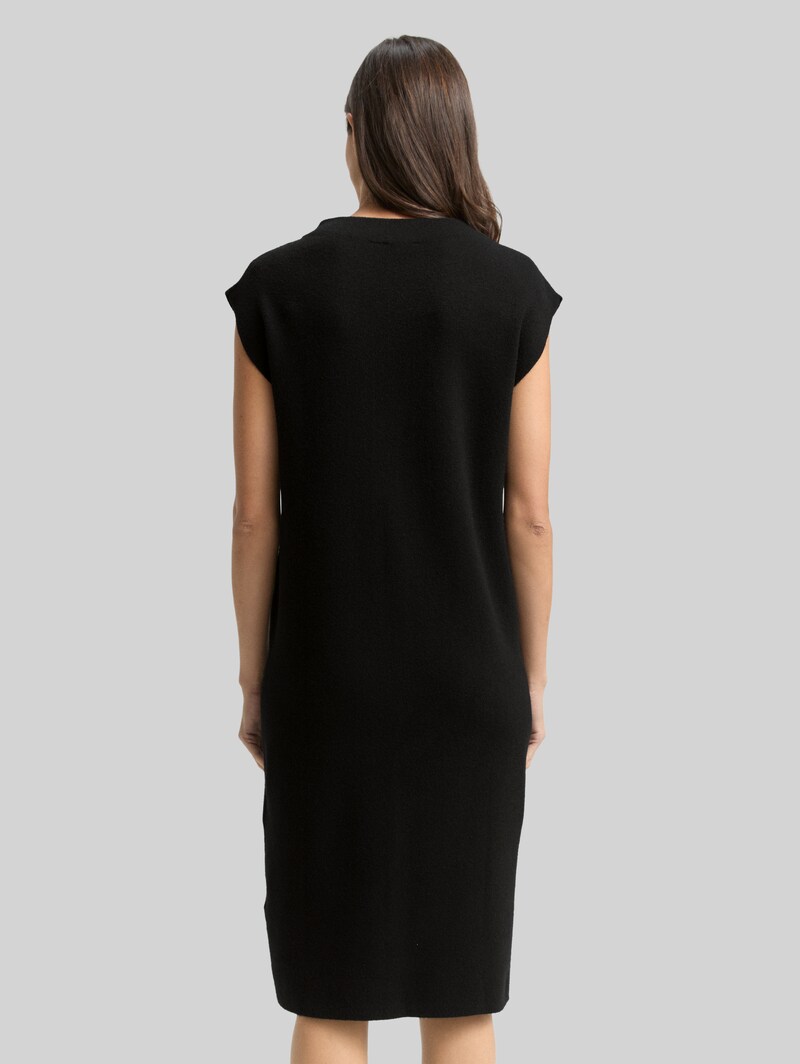 Tom Tailor Strickkleid mit Stehkragen - Deep Black