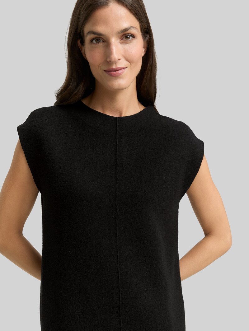 Tom Tailor Strickkleid mit Stehkragen - Deep Black