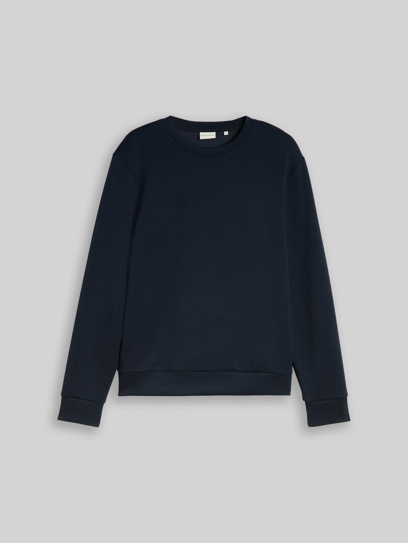 Tom Tailor Basic Scuba Sweatshirt - Sky Captain Blue
