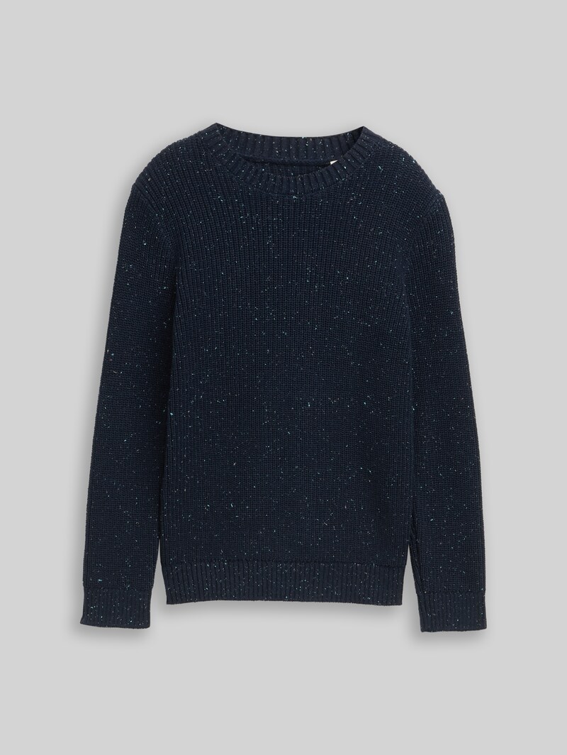 Tom Tailor Strickpullover aus Noppengarn - Sky Captain Blue