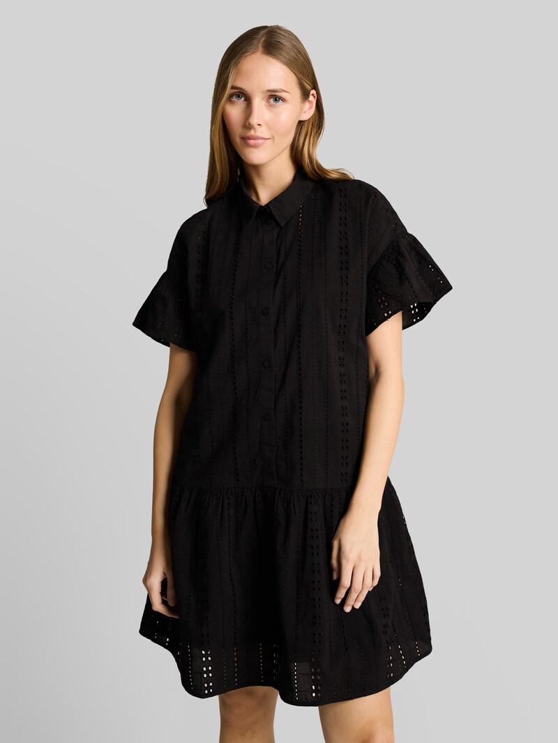 Tom Tailor Mini-Kleid mit Lockstickerei - Deep Black Tom Tailor Mini-Kleid mit Lockstickerei - Deep Black