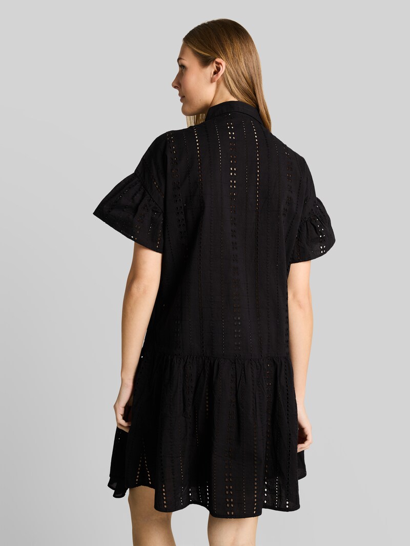 Tom Tailor Mini-Kleid mit Lockstickerei - Deep Black