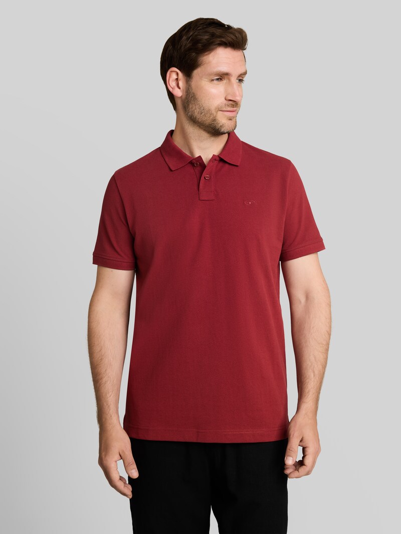 Tom Tailor Piqué Poloshirt mit Logo-Stickerei - Pear Red Tom Tailor Piqué Poloshirt mit Logo-Stickerei - Pear Red