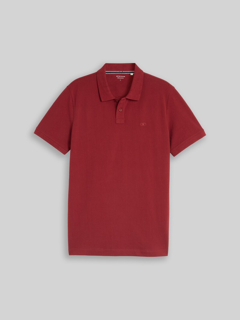 Tom Tailor Piqué Poloshirt mit Logo-Stickerei - Pear Red
