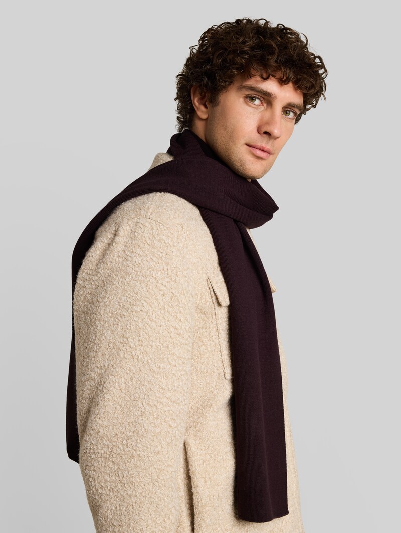 Tom Tailor Schal mit Logo-Badge - Dark Plum