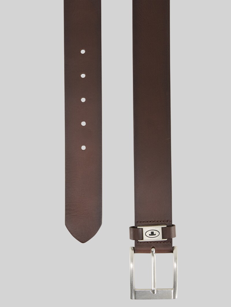Tom Tailor TTNATHAN Ledergürtel mit eckiger Dornschließe - Brown Uni Tom Tailor TTNATHAN Ledergürtel mit eckiger Dornschließe - Brown Uni