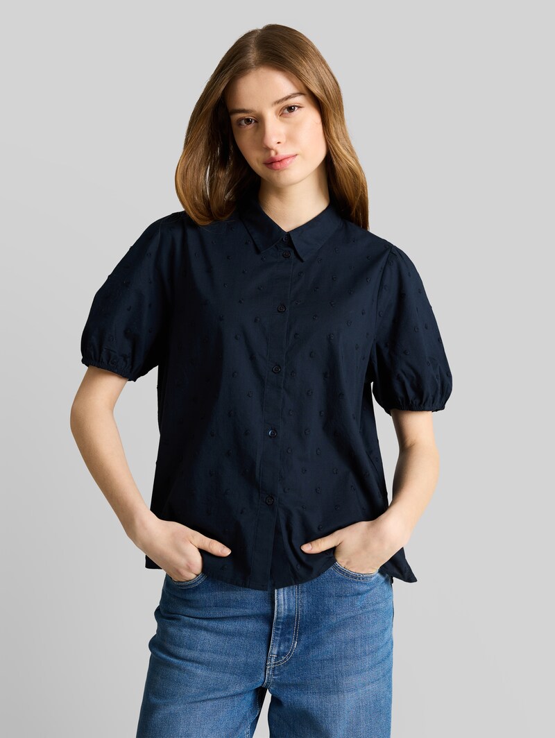 Tom Tailor Bluse mit Stickerei - Sky Captain Blue Tom Tailor Bluse mit Stickerei - Sky Captain Blue