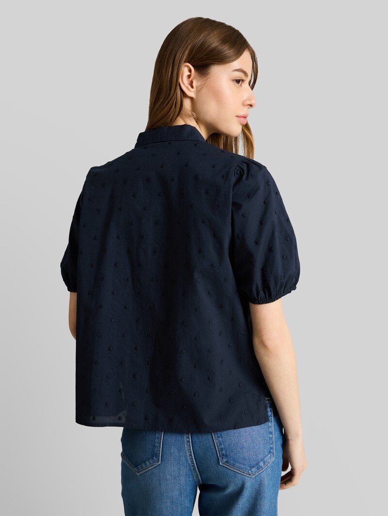 Tom Tailor Bluse mit Stickerei - Sky Captain Blue
