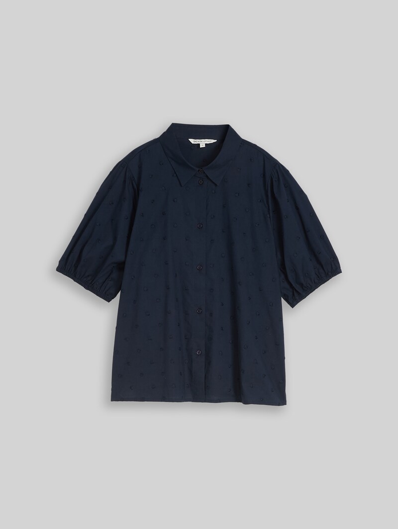 Tom Tailor Bluse mit Stickerei - Sky Captain Blue