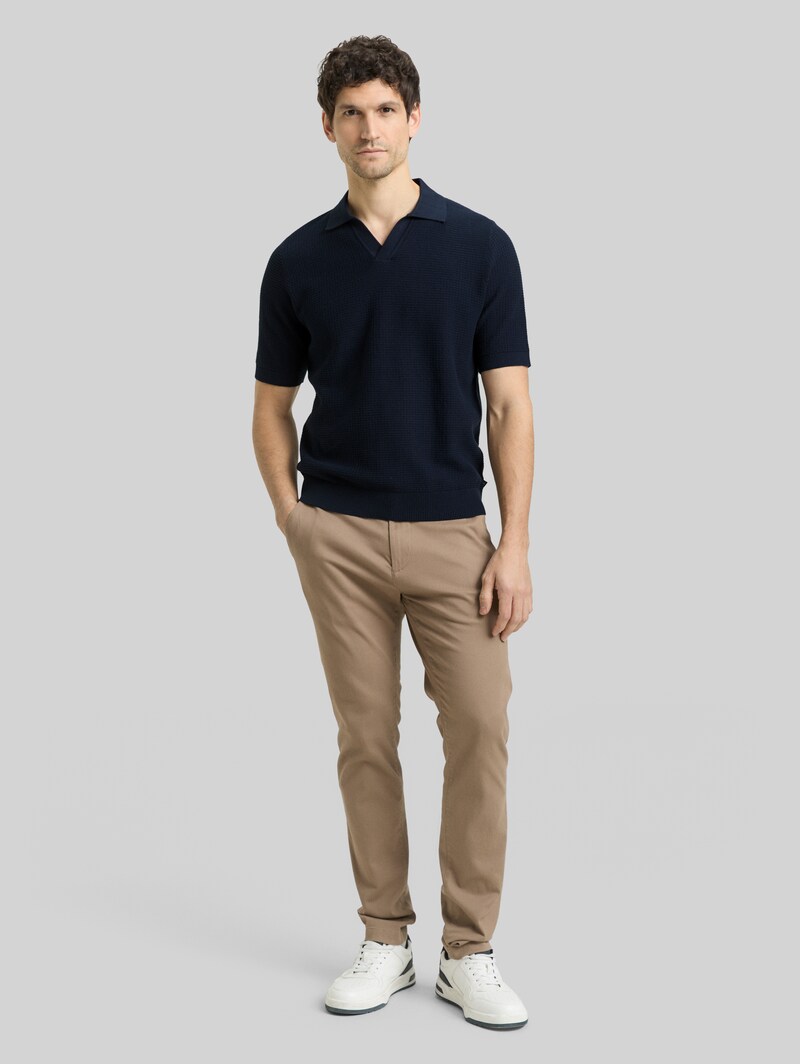 Tom Tailor Strickpullover mit Polokragen - Sky Captain Blue
