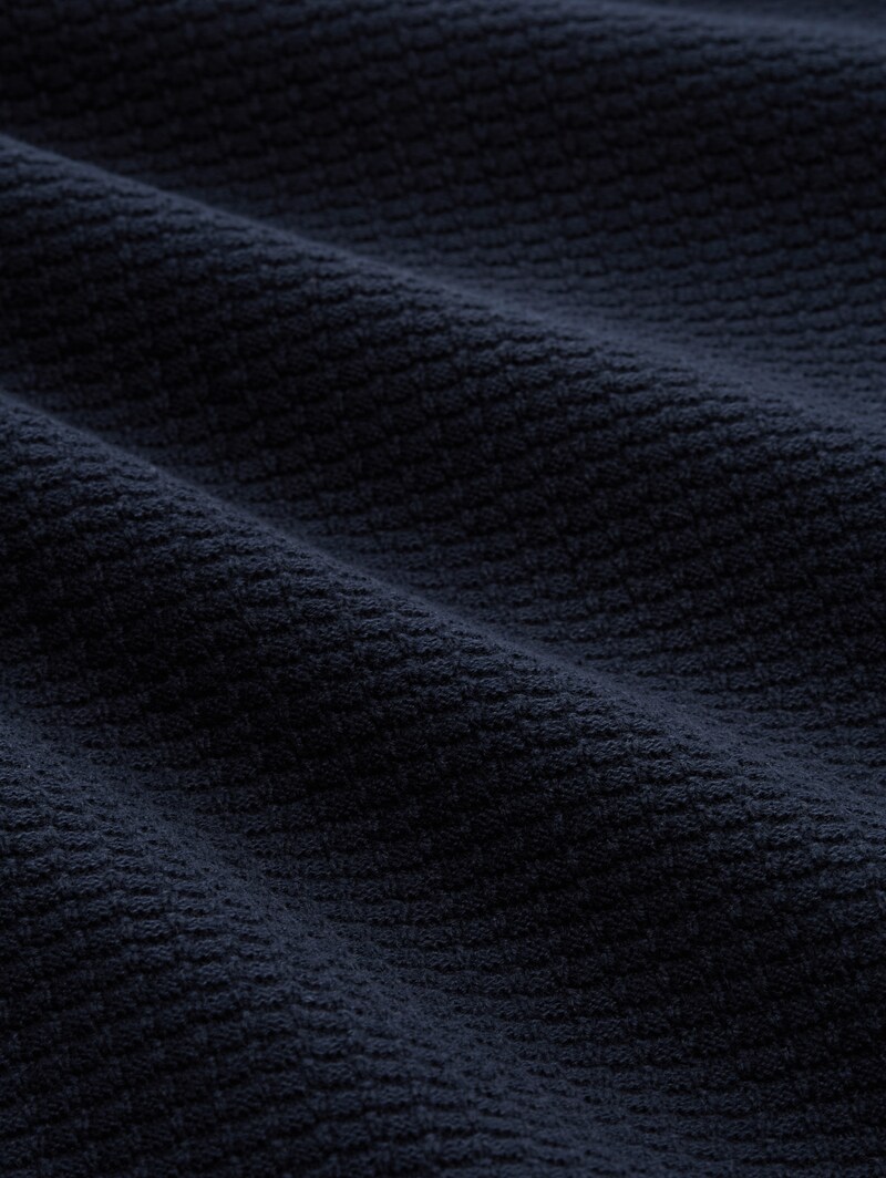 Tom Tailor Strickpullover mit Polokragen - Sky Captain Blue