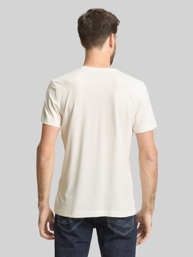 Tom Tailor Basic Fitted T-Shirt - Gardenia White
