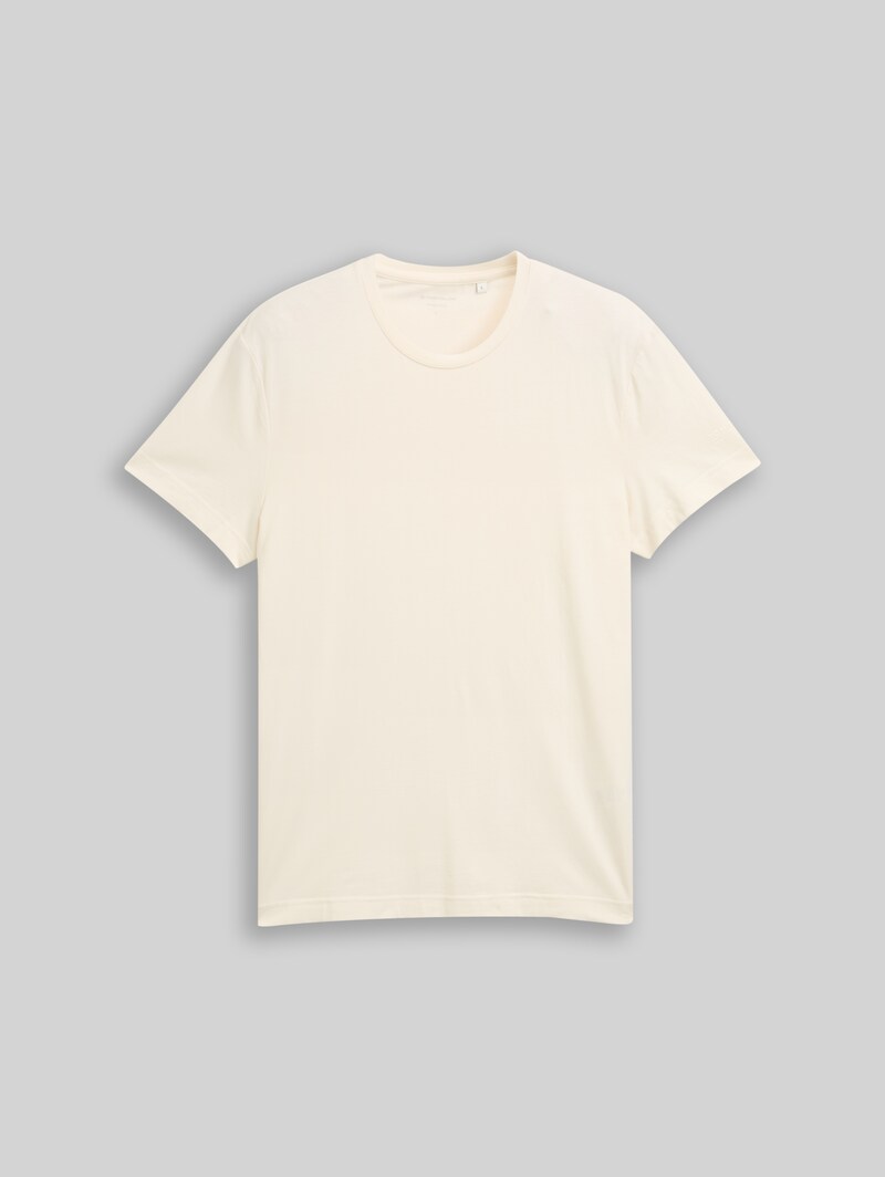 Tom Tailor Basic Fitted T-Shirt - Gardenia White