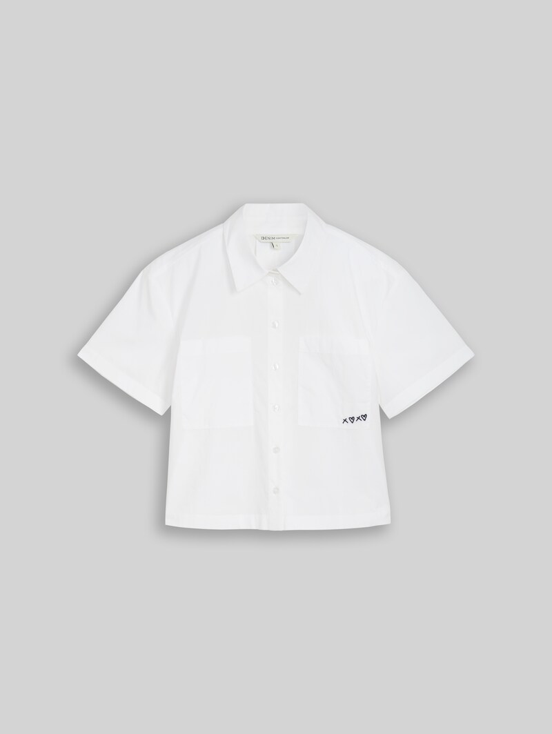 Tom Tailor Boxy Fit Bluse aus Baumwolle - White