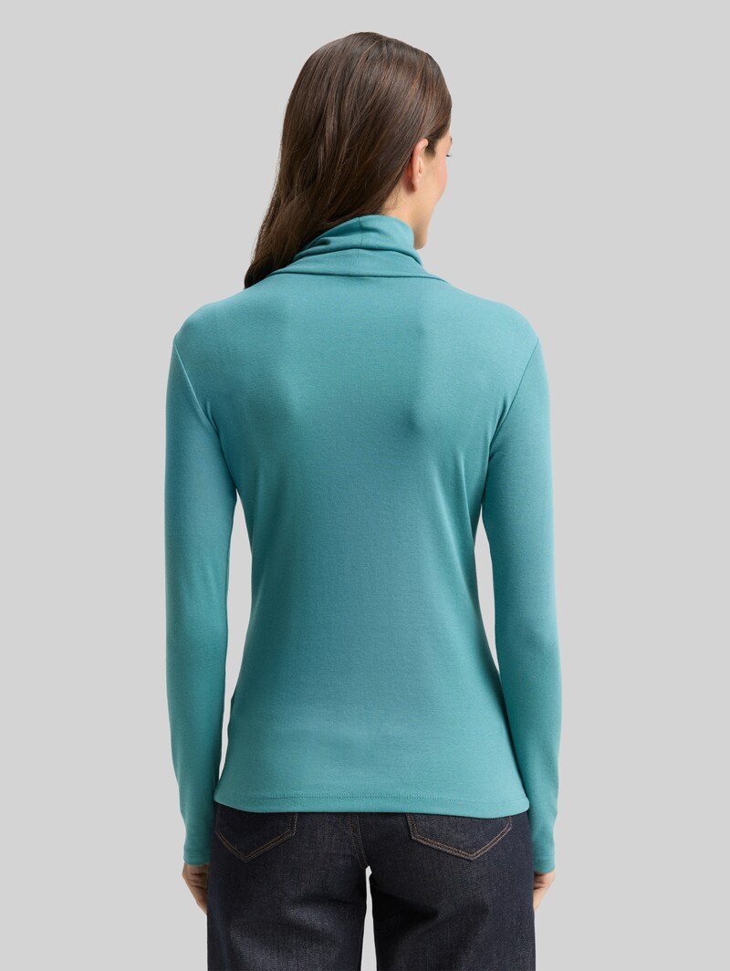 Tom Tailor Langarmshirt mit Rollkragen - Tropical Teal