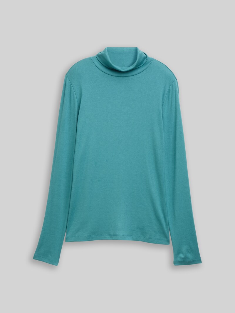 Tom Tailor Langarmshirt mit Rollkragen - Tropical Teal