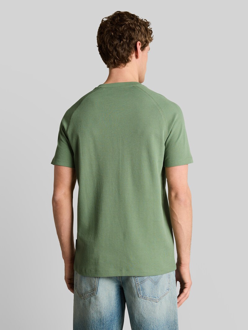 Tom Tailor Henley T-Shirt mit Waffelstruktur - Sea Spray