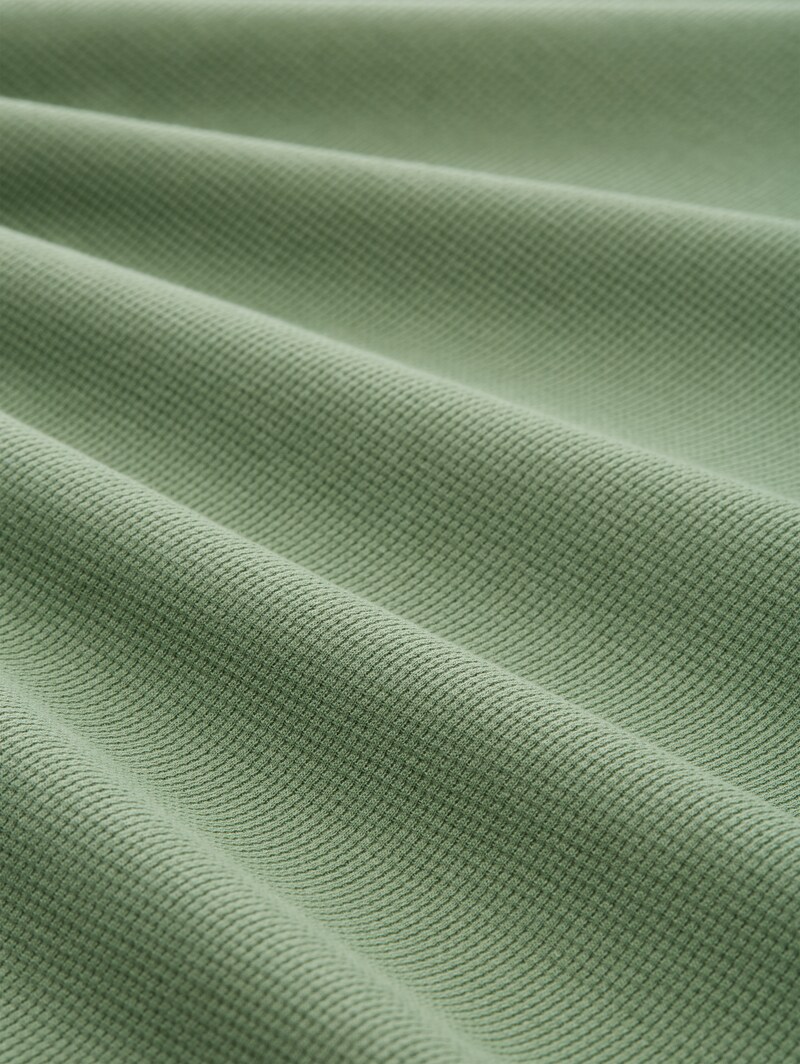 Tom Tailor Henley T-Shirt mit Waffelstruktur - Sea Spray