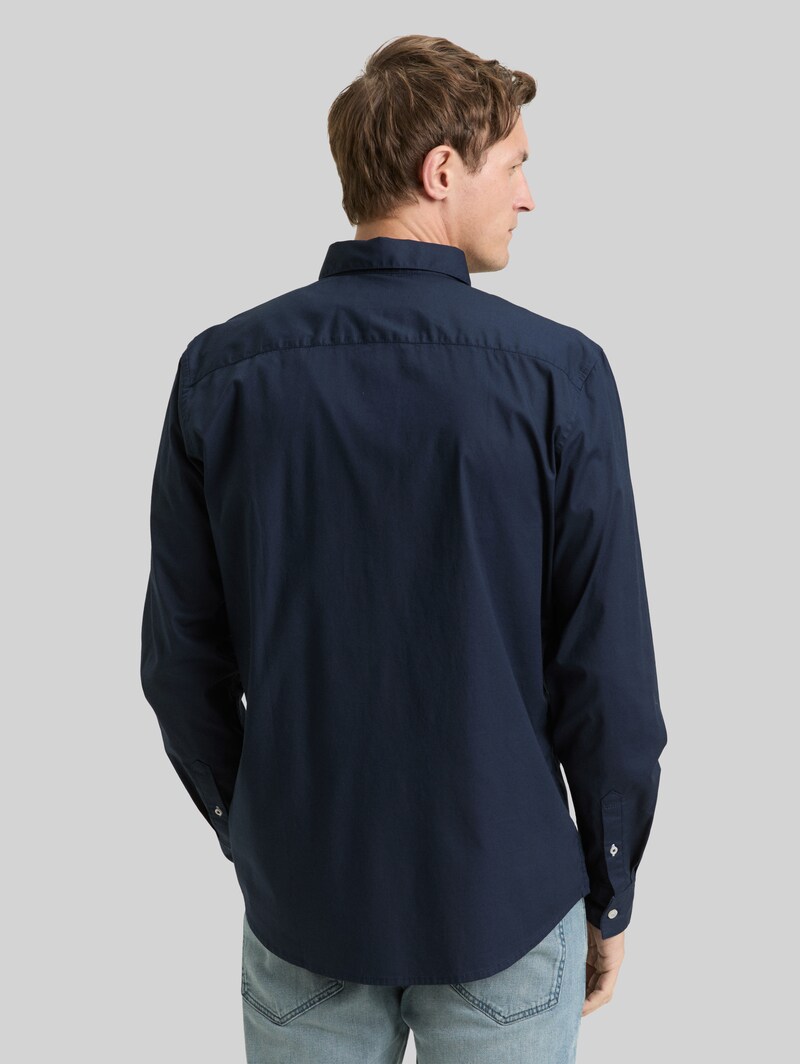 Tom Tailor Regular Fit Hemd mit Stretch - Sky Captain Blue
