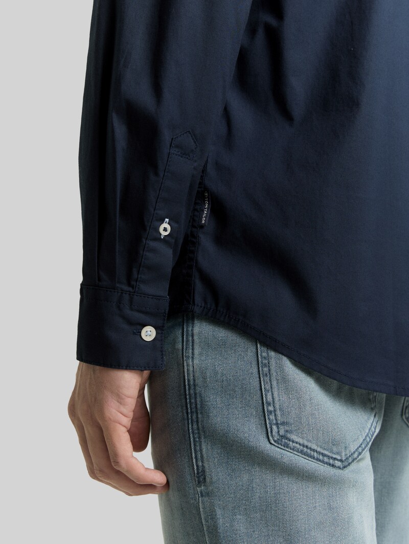 Tom Tailor Regular Fit Hemd mit Stretch - Sky Captain Blue