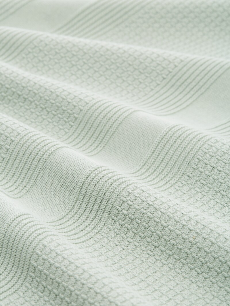 Tom Tailor Strickpullover aus Baumwolle - Soft Greyish Green