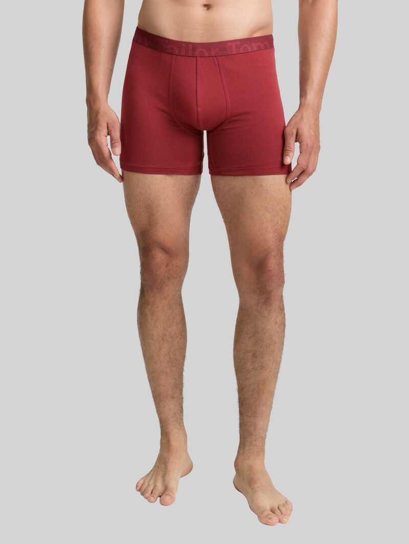 Tom Tailor Kurze Boxershorts im 2er-Pack - Rot-dunkel-multicolor1