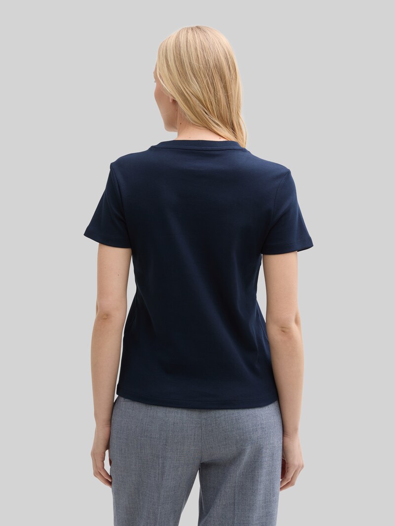 Tom Tailor T-Shirt mit Rundhalsausschnitt - Sky Captain Blue