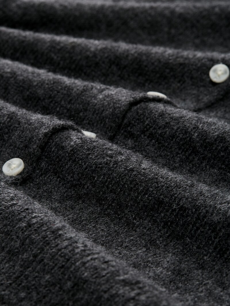 Tom Tailor Cardigan mit Rundhalsausschnitt - Shale Grey Melange
