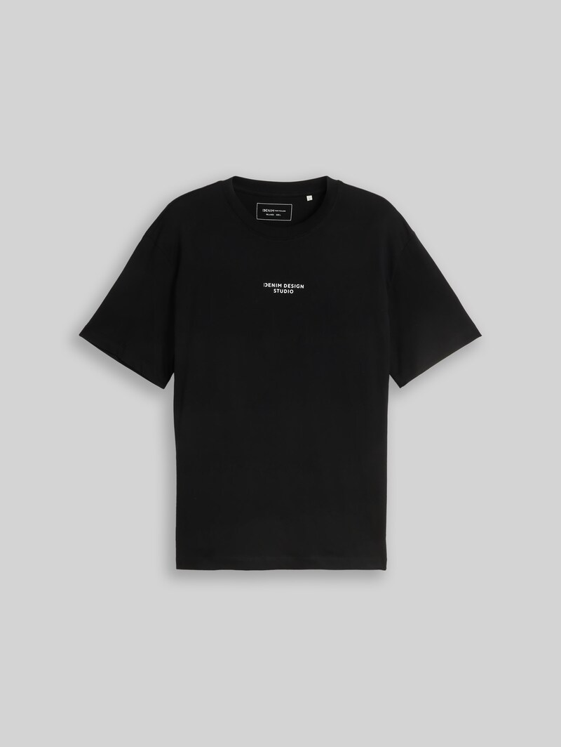 Tom Tailor Relaxed Fit T-Shirt mit Rückenprint - Black
