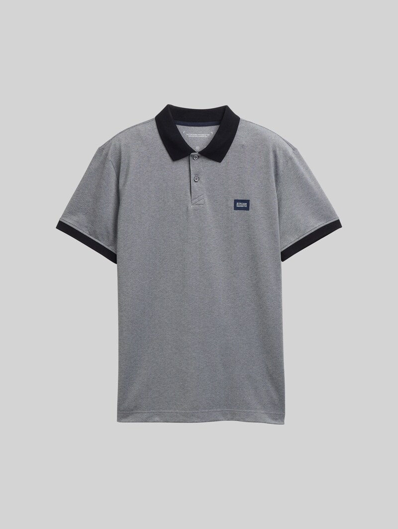Tom Tailor Piqué Poloshirt mit Stretch - Navy Two Tone Pique