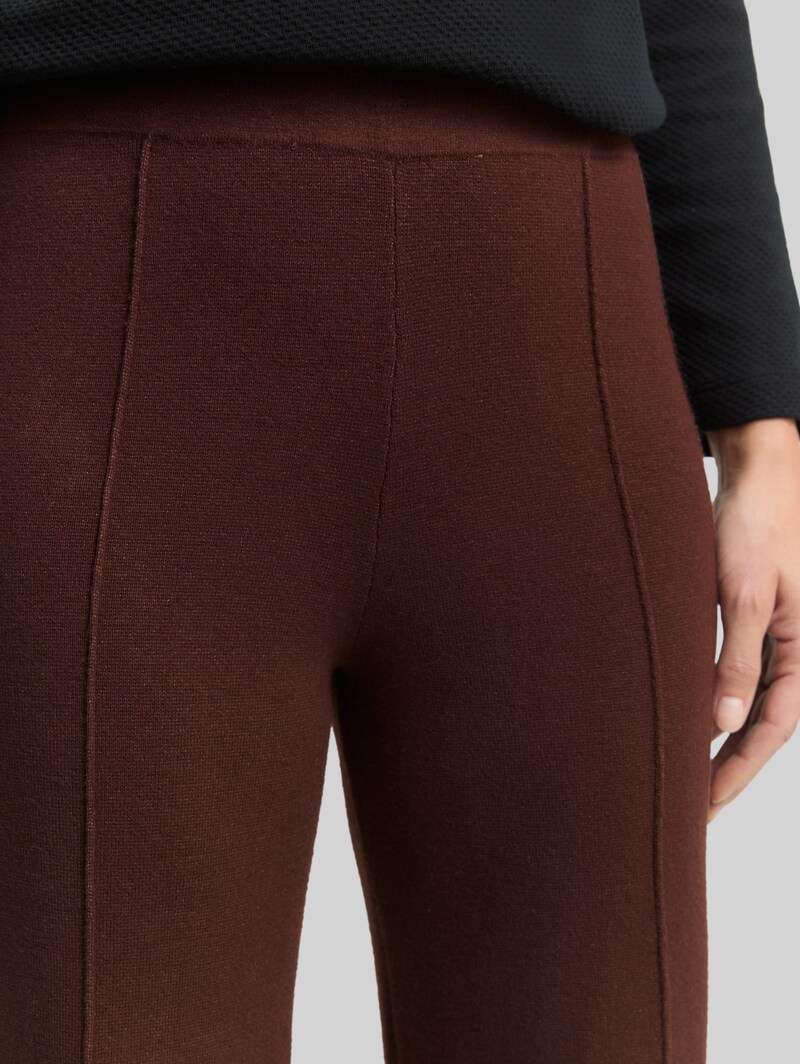 Tom Tailor Culotte Strickhose - Dark Pecan Brown Melange