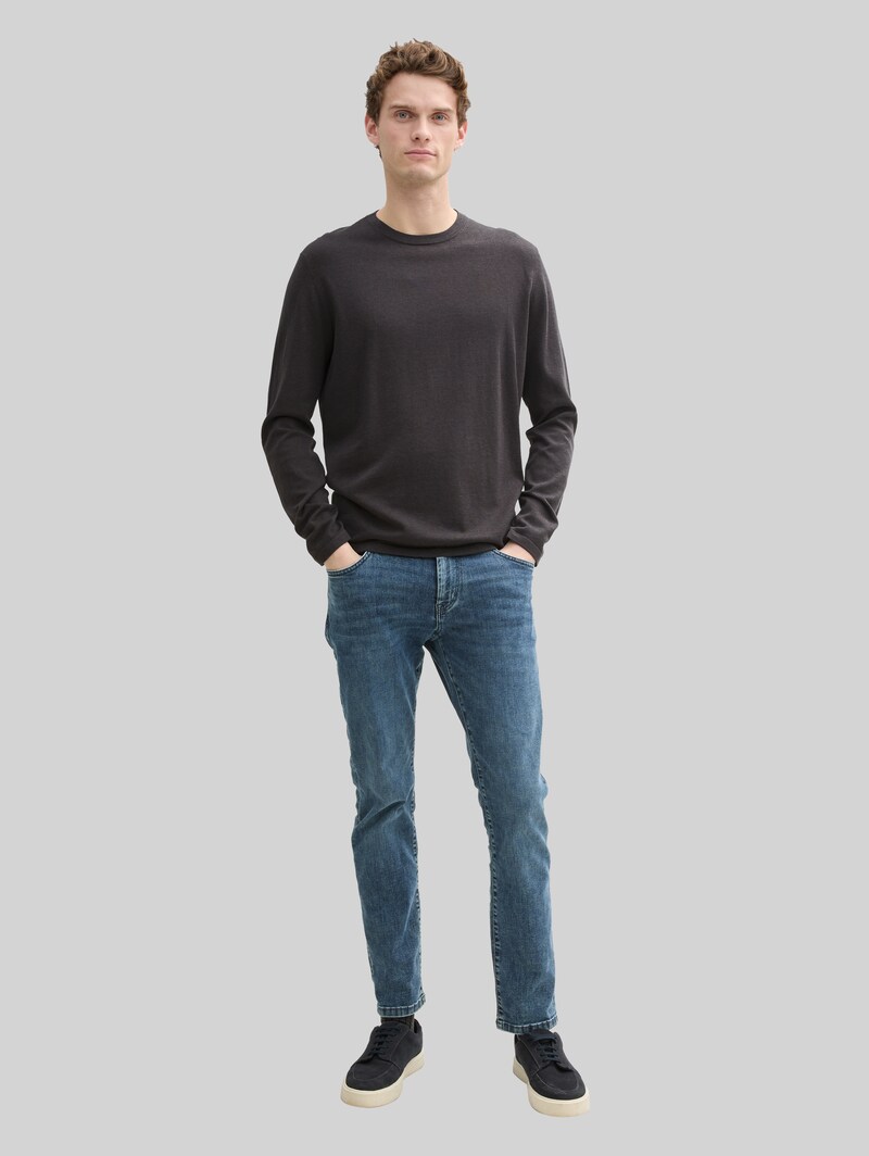 Tom Tailor Softtouch Strickpullover mit Seide - Tarmac Grey