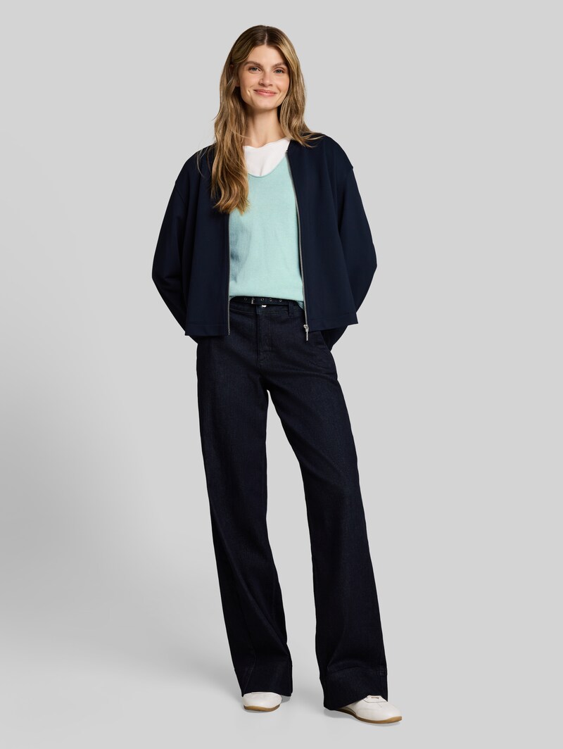 Tom Tailor Oversize Strickpullover mit Kaschmir-Anteil - Dusty Light Green Melange
