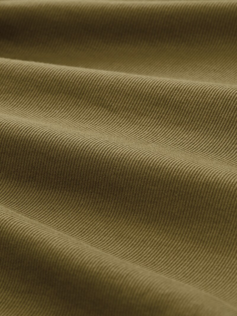 Tom Tailor T-Shirt mit Rippstruktur - Warm Moss Green