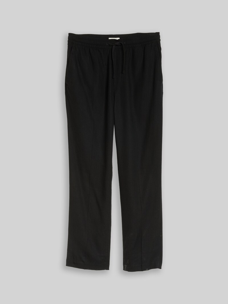 Tom Tailor TTLOOSE Hose mit Leinenanteil - Black